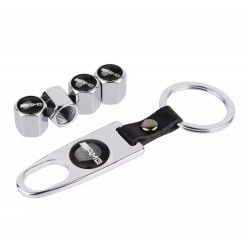 Kovové čepičky na ventilky AMG Mercedes Benz + utahovací klíč - černé