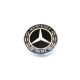 Znak na kapotu / Logo na kapotu Mercedes Benz - černo stříbrný (55mm)