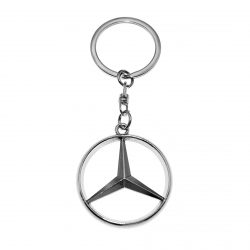 Přívěšek na klíče otáčející se o 360° Mercedes-Benz - stříbrný (chromový)