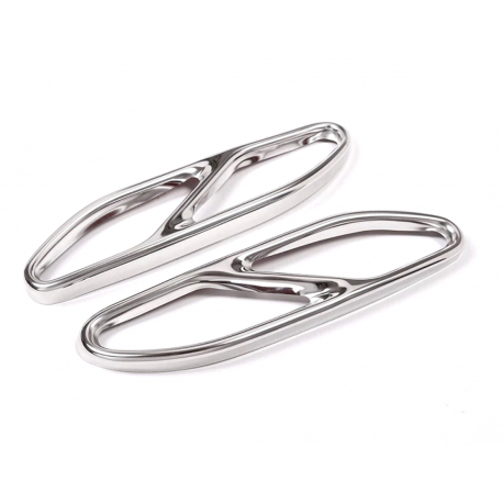 Chromové koncovky / Mřížky koncovek výfuků AMG Mercedes Benz (W222 - 2018)