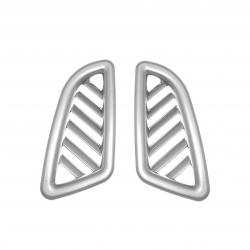 Sportovní chromové obložení ventilátorů A/C na palubce Mercedes Benz (W205 / X253 / C253)
