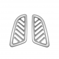 Sportovní chromové obložení ventilátorů A/C na palubce Mercedes Benz (W205 / X253 / C253)