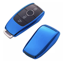 Silikonový obal / Silikonový kryt na klíč Mercedes Benz (modrý)
