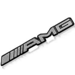 Označení / Nápis / Znak / Logo / AMG do interiéru - stříbrný (35 x 4mm)