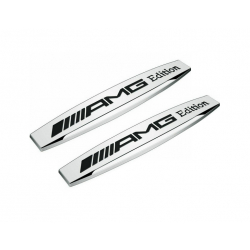 Označení / Znaky / Nápisy / Logo na blatníky AMG Edition - stříbrné (chromové)