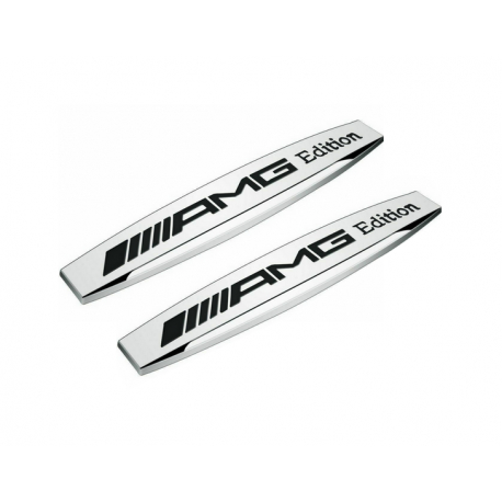 Označení / Znaky / Nápisy / Logo na blatníky AMG Edition - stříbrné (chromové)