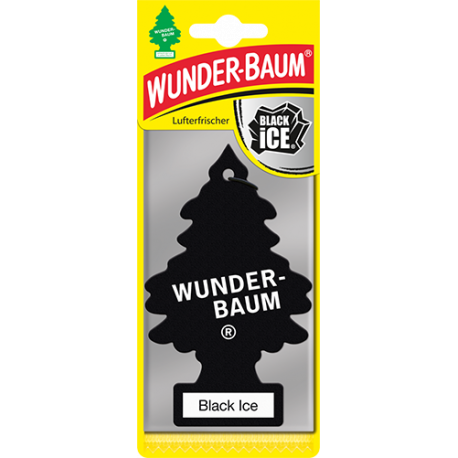 Osvěžovač vzduchu WUNDER-BAUM - ČERNÝ LED / BLACK ICE (stromeček)