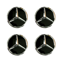 Středové pokličky do kol / Středové kryty do kol Mercedes-Benz - černé (60mm)