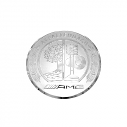 Znak / Logo na volant AMG - stříbrný (chromový) (52mm)