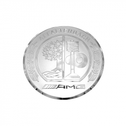 Znak / Logo na volant AMG - stříbrný (chromový) (58mm)