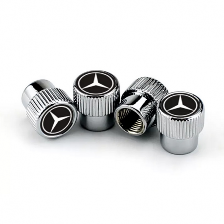 Kovové čepičky na ventilky Mercedes-Benz - černé