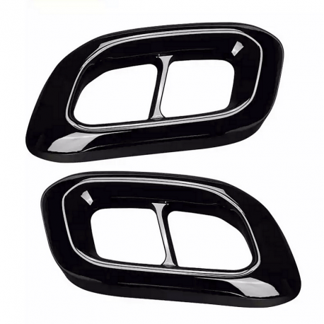 Černé lesklé koncovky / Mřížky koncovek výfuků AMG Mercedes-Benz (X253 / C253 / W167 / C167 / X167)