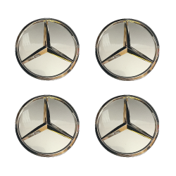 Středové pokličky do kol / Středové kryty do kol Mercedes-Benz - stříbrné (60mm)