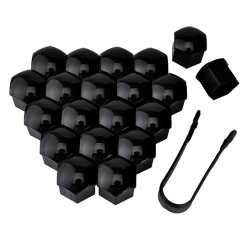 Kryty šroubů pro šrouby kol ø 17mm (20ks) + kleštičky - černé