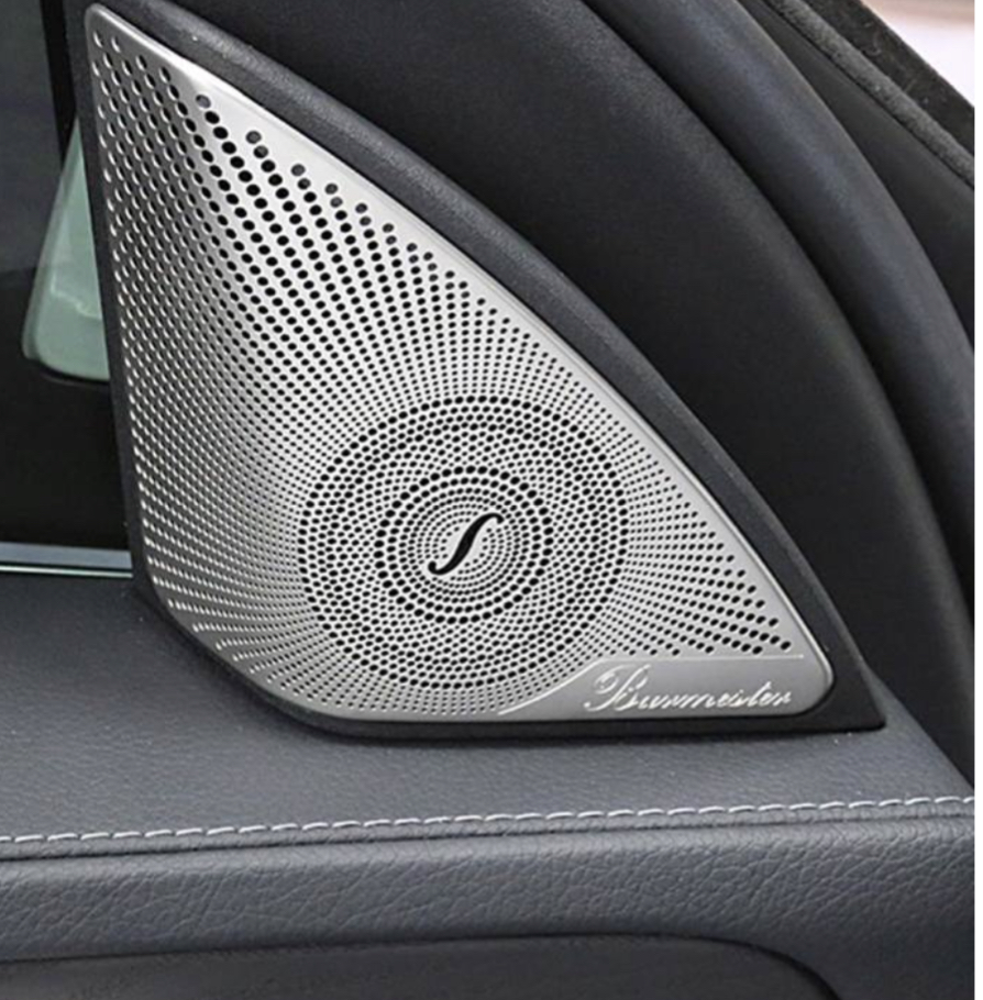 Kryty výškových reproduktorů Burmester pro Mercedes Benz (W205) - stříbrné (chromové)