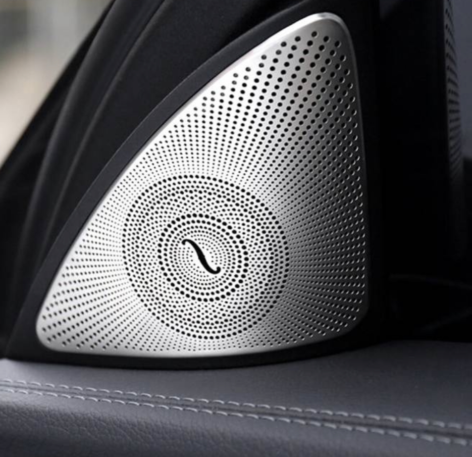 Kryty výškových reproduktorů Burmester pro Mercedes Benz (W213) - stříbrné (chromové)