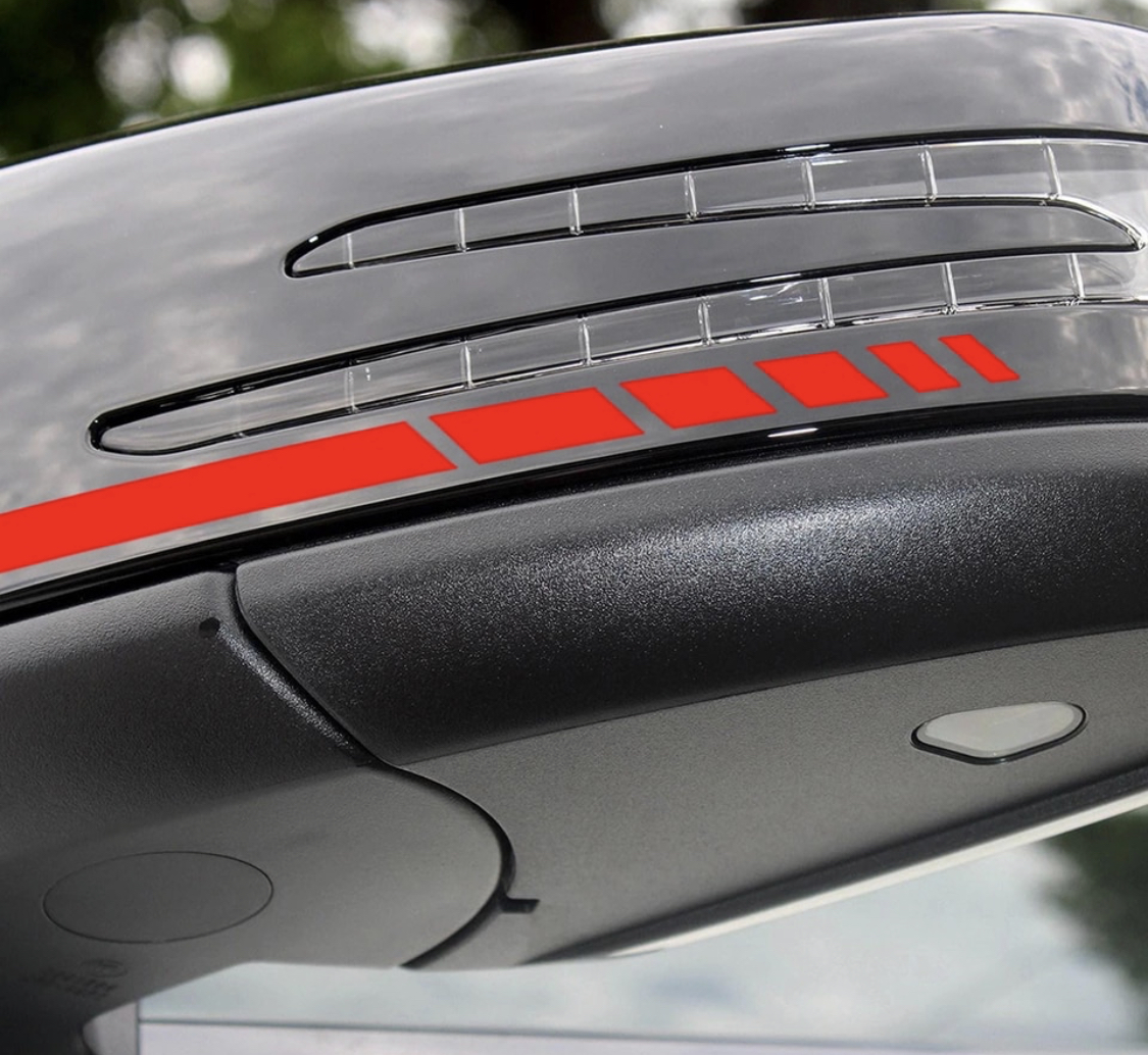 Reflexní proužky na zrcátky - červené