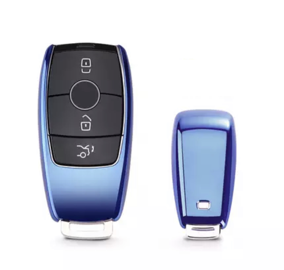 Silikinový obal / kryt pro klíč Mercedes Benz - modrý